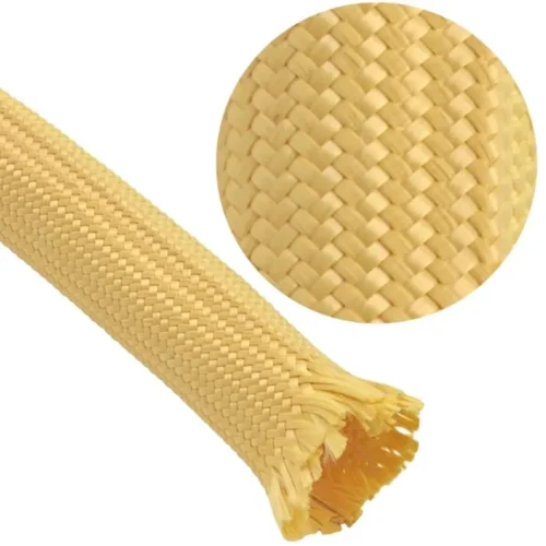 Aramid fiber sleeve engineered for superior protection in extreme conditions, our aramid filber sleeving provides lightweight, flexible, andhigh-temperature resistance for cables, hoses, and wiring systems. Made from premium para-aramid fibers, it ensures durability without compromising flexibility.